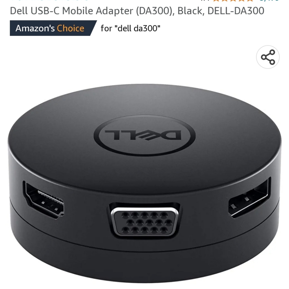 Dell USB C mobile adapter docking station